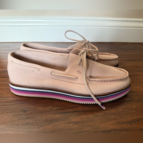 Sperry Pink Platform Boat Shoes-Size 9.5 - Picture 1 of 12